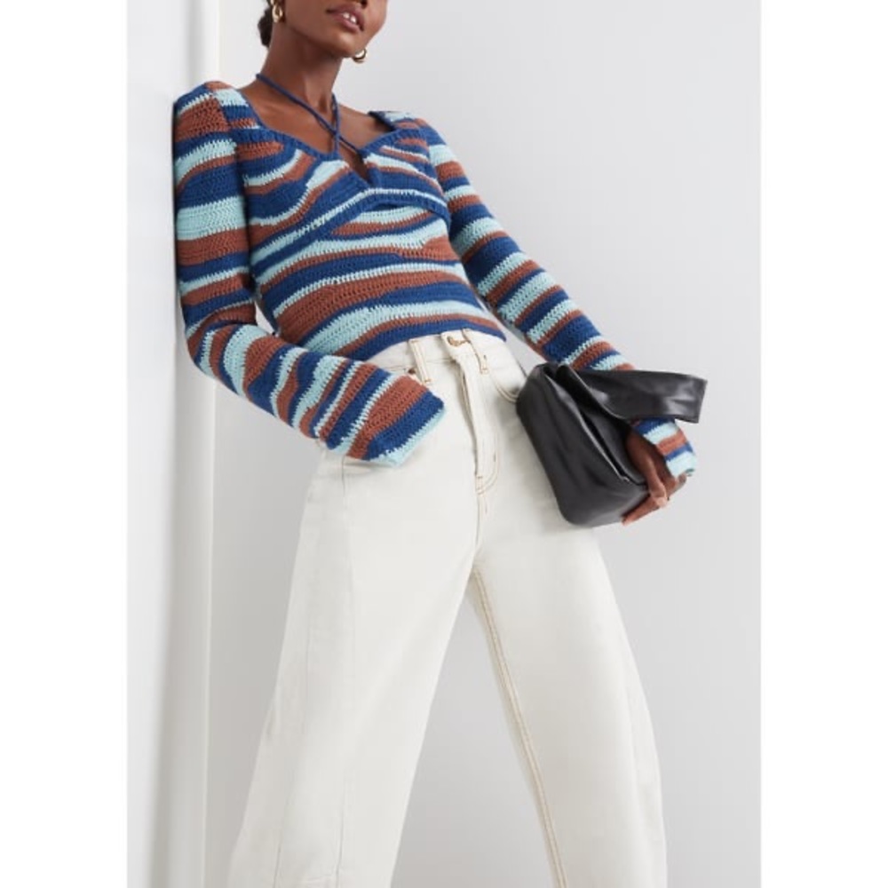 NWT Sea New York Wavey Crochet Sweater XS